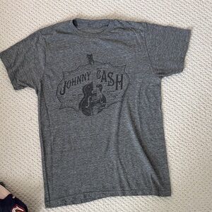 Johnny Cash Gray Graphic T-Shirt